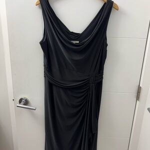 RW&CO. Black Draped Dress